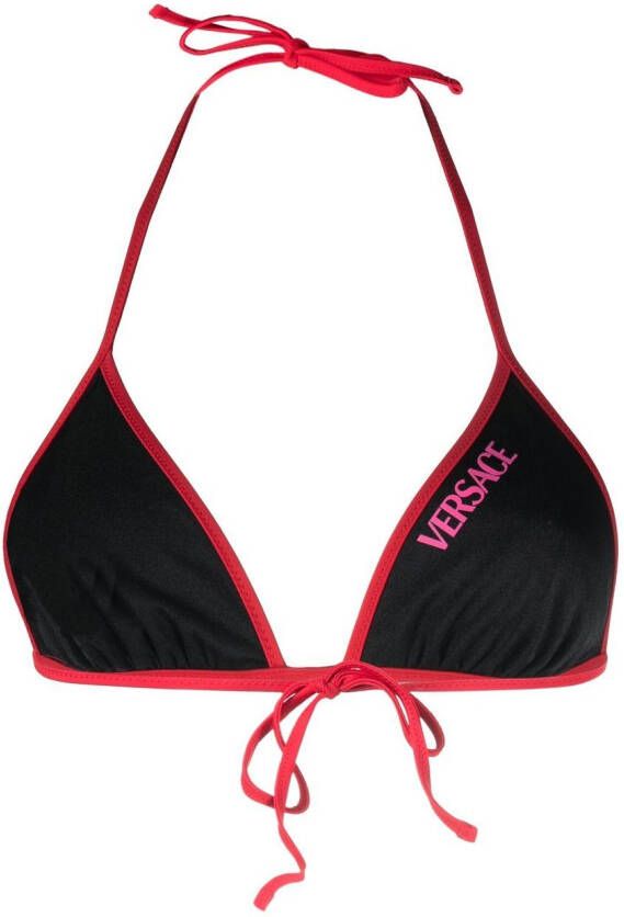 Versace Bikinitop met logoprint Rood