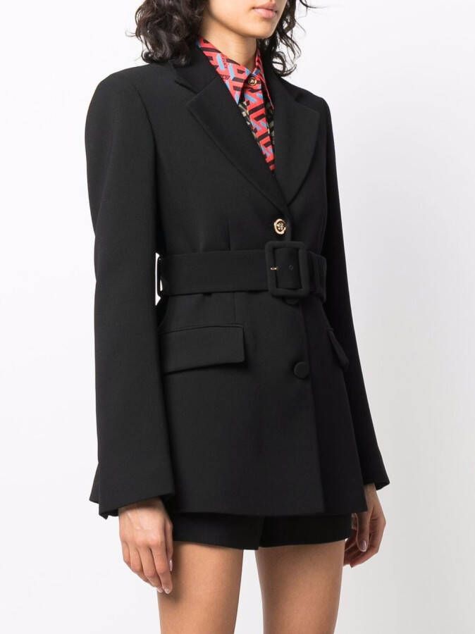 Versace Blazer met ceintuur Zwart