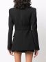 Versace Blazer met ceintuur Zwart - Thumbnail 4