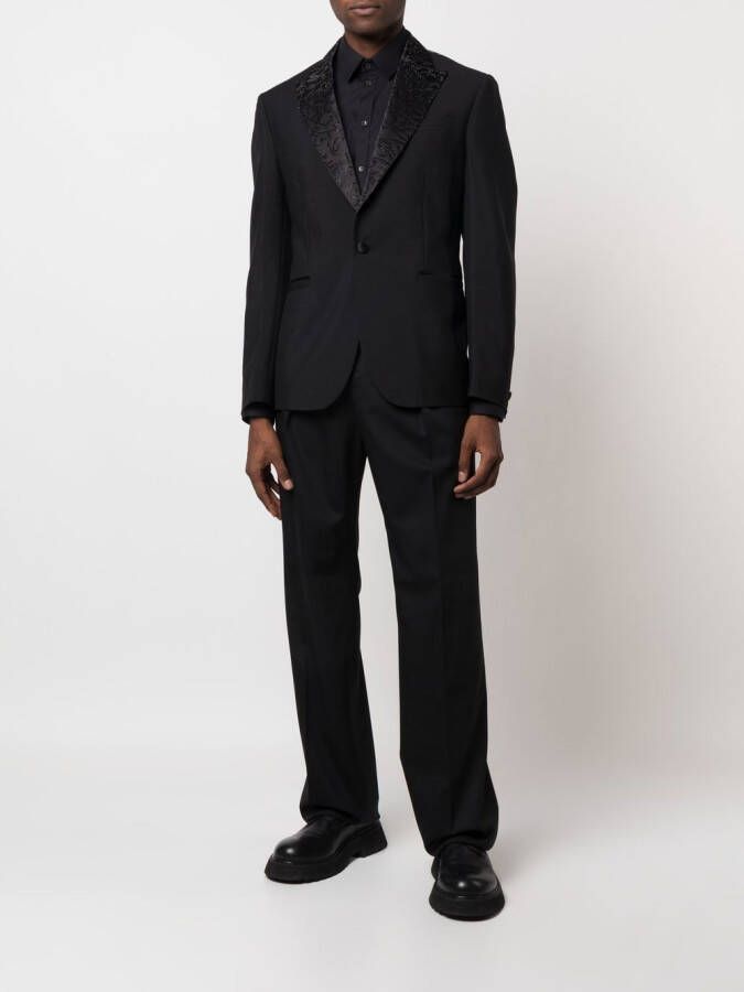 Versace Barocco Silhouette blazer verfraaid met stras Zwart