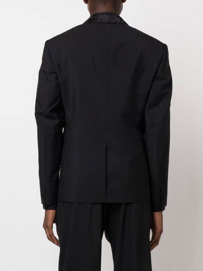 Versace Barocco Silhouette blazer verfraaid met stras Zwart