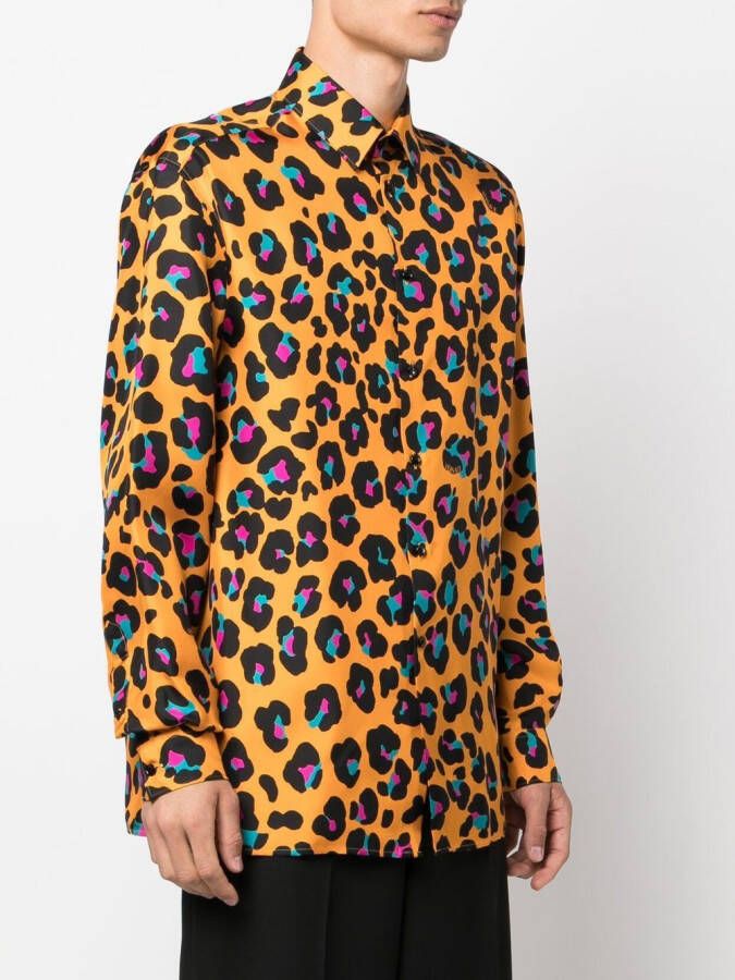 Versace Blouse met luipaardprint Oranje