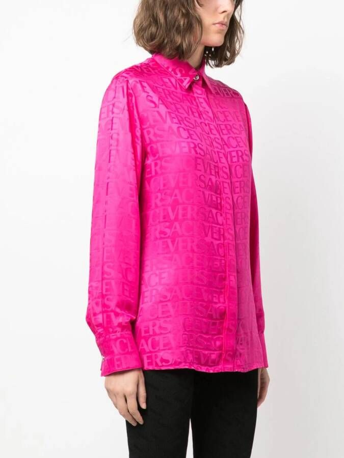 Versace Blouse met print Roze