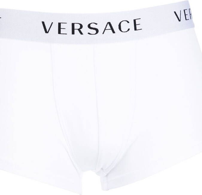 Versace Boxershorts met logo tailleband Wit