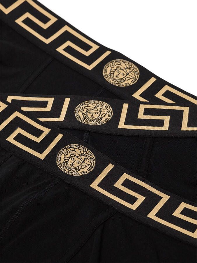 Versace Boxershorts set met logo tailleband Zwart