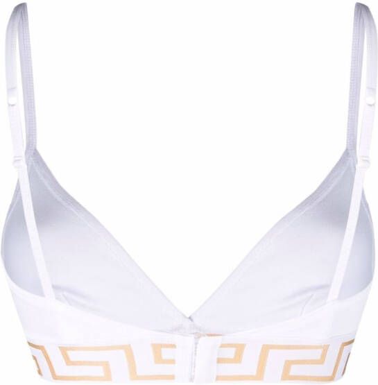 Versace Bralette met Greca print Wit