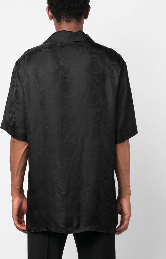 Versace Overhemd met brokaat-effect Zwart