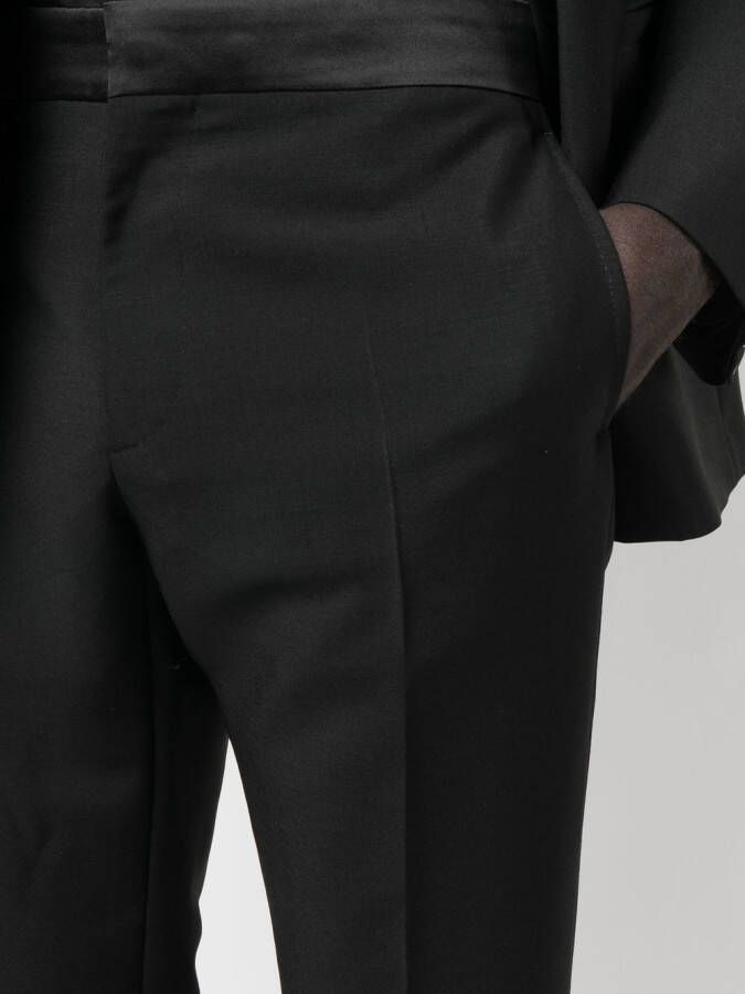 Versace Broek met geborduurd logo Zwart