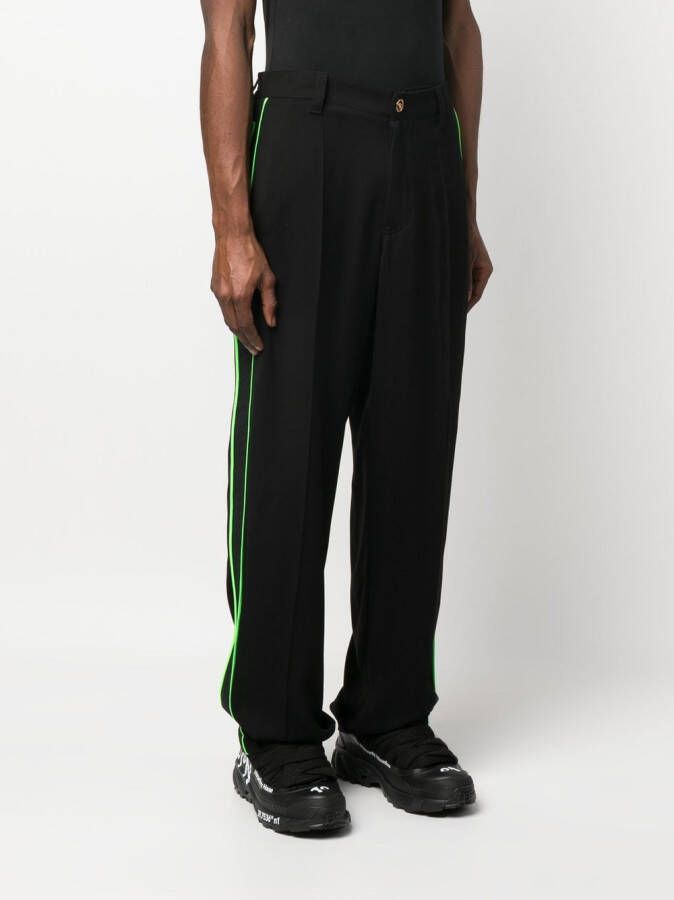 Versace Broek met gestreept detail Zwart