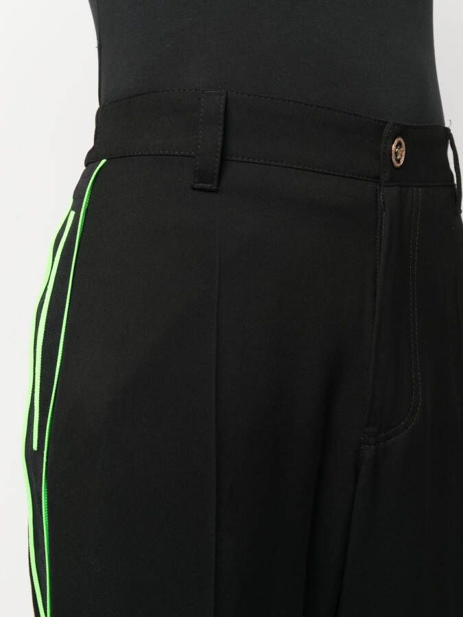 Versace Broek met gestreept detail Zwart