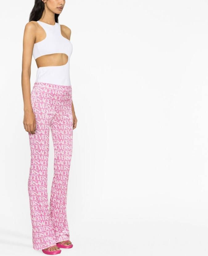 Versace Broek met logoprint Roze