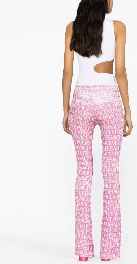 Versace Broek met logoprint Roze
