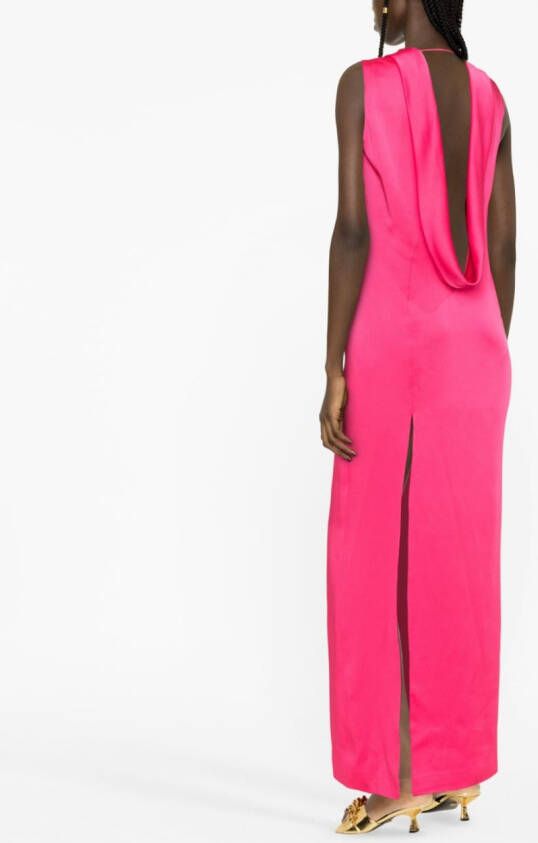 Versace Avondjurk met open rug Roze