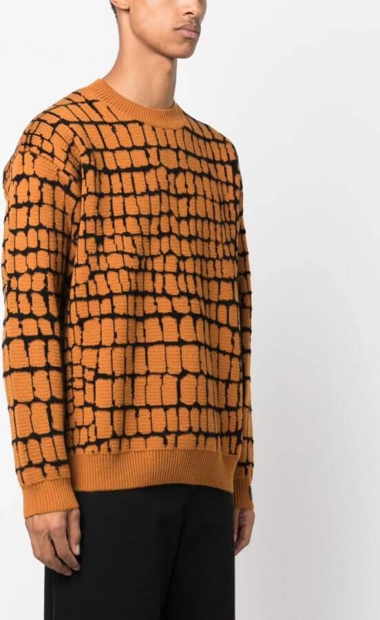 Versace Kabelgebreide trui Bruin