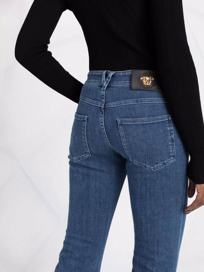 Versace Cropped jeans Blauw