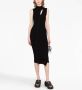Versace Ribgebreide midi-jurk Zwart - Thumbnail 2