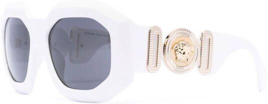 Versace Eyewear Biggie zonnebril met Medusa logo Wit