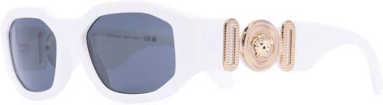 Versace Eyewear Biggie zonnebril met geometrisch montuur Wit