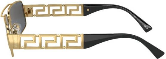 Versace Eyewear Zonnebril met rechthoekig montuur Goud