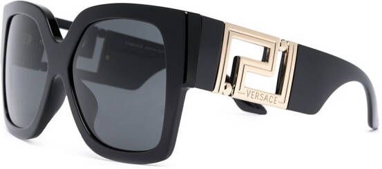 Versace Eyewear Greca zonnebril met oversized montuur Zwart