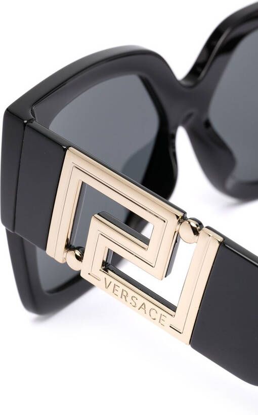 Versace Eyewear Greca zonnebril met oversized montuur Zwart