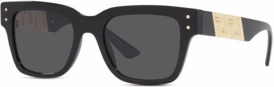 Versace Eyewear Greca zonnebril met vierkant montuur Zwart