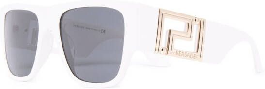 Versace Eyewear Greca zonnebril met vierkant montuur Wit