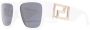 Versace Eyewear Greca zonnebril met vierkant montuur Wit - Thumbnail 2