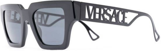 Versace Eyewear Zonnebril met vierkant montuur Zwart