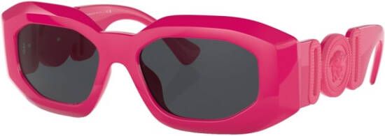 Versace Eyewear Zonnebril met geometrisch montuur Roze