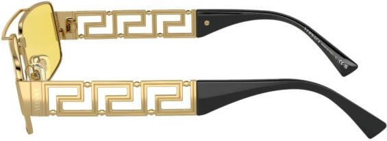 Versace Eyewear Zonnebril met rechthoekig montuur Goud