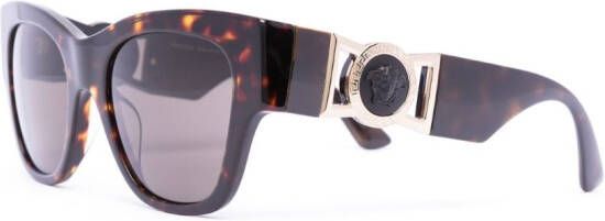 Versace Eyewear Zonnebril met rond montuur Bruin