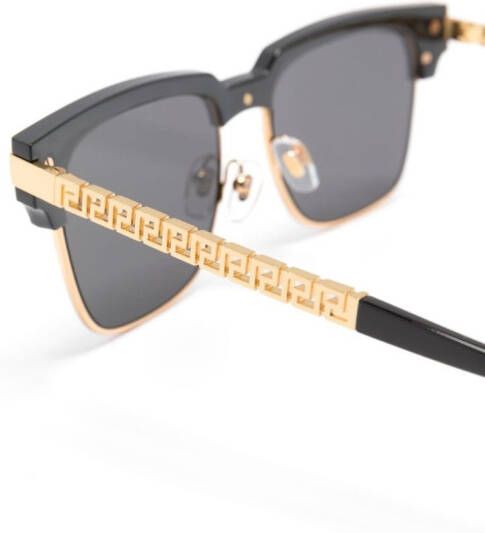Versace Eyewear Zonnebril met vierkant montuur Zwart