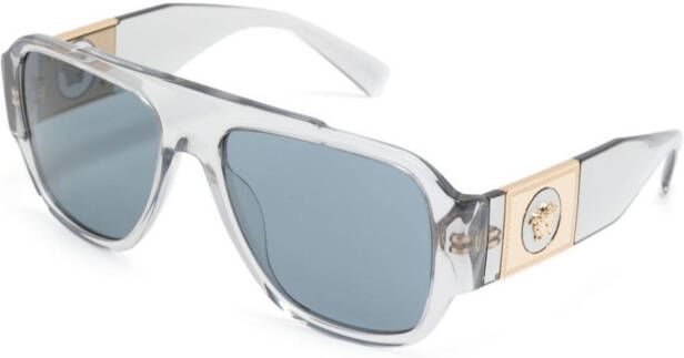 Versace Eyewear Zonnebril met vierkant montuur Grijs