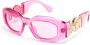 Versace Eyewear Medusa Biggie zonnebril met doorzichtig montuur Roze - Thumbnail 2
