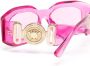 Versace Eyewear Medusa Biggie zonnebril met doorzichtig montuur Roze - Thumbnail 3