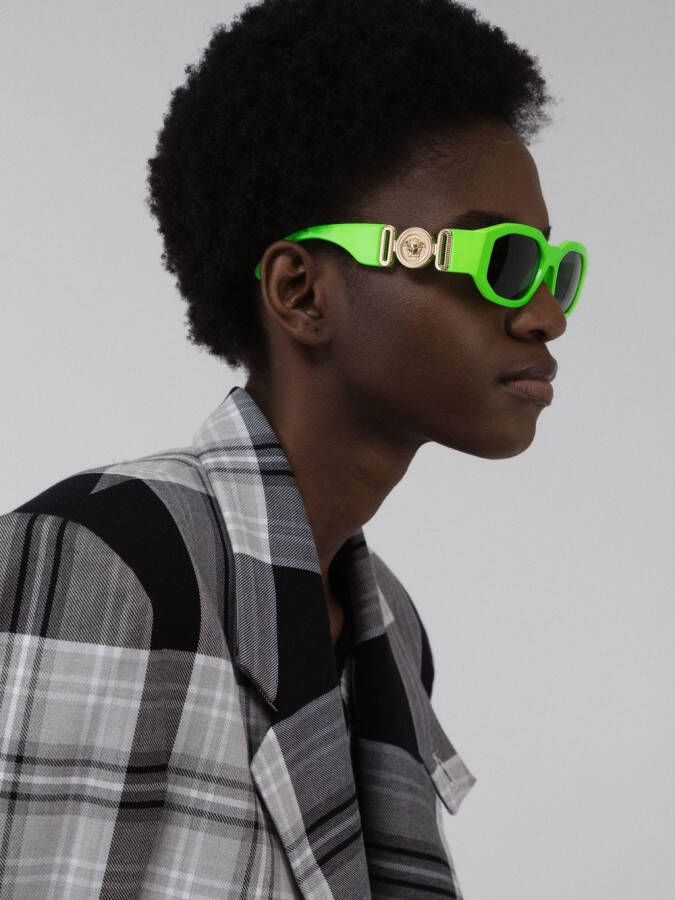 Versace Eyewear Medusa Biggie zonnebril met rechthoekig montuur Groen