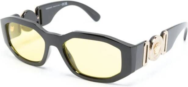 Versace Eyewear Medusa Biggie zonnebril met rechthoekig montuur Zwart