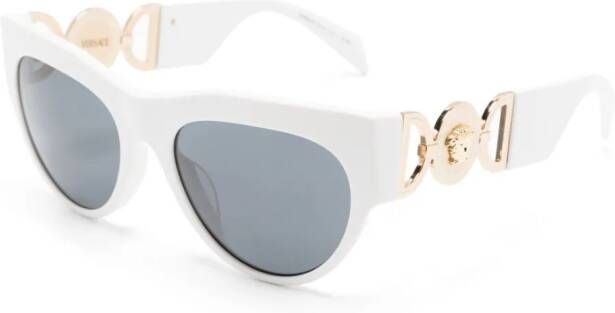 Versace Eyewear Medusa zonnebril met cat-eye montuur Wit