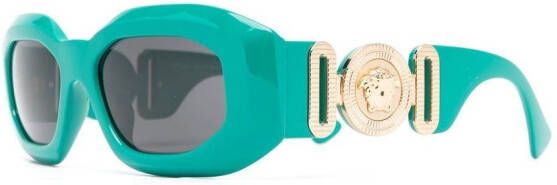 Versace Eyewear Medusa Head zonnebril met ovaal montuur Groen