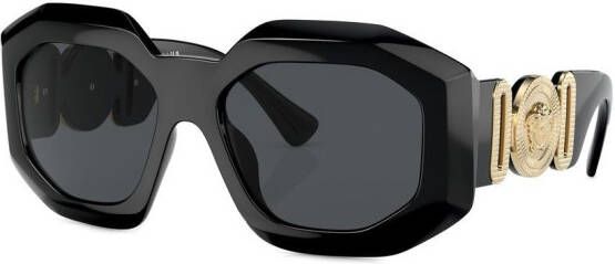 Versace Eyewear Zonnebril met geometrisch montuur Zwart