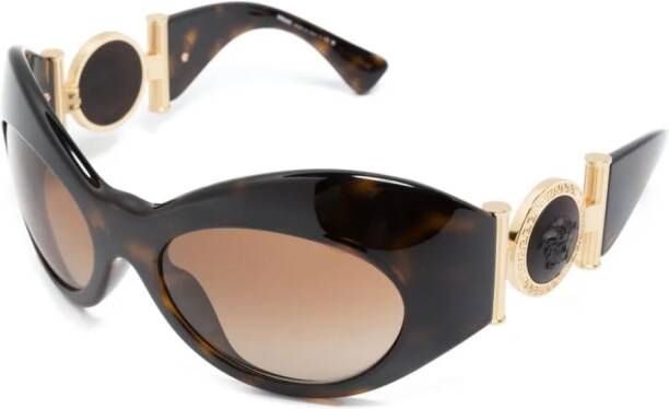 Versace Eyewear Medusa shield-frame sunglasses Bruin