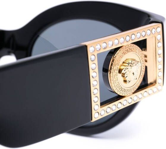 Versace Eyewear Medusa zonnebril met kattenoog montuur Zwart