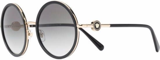 Versace Eyewear Medusa zonnebril met rond montuur Zwart