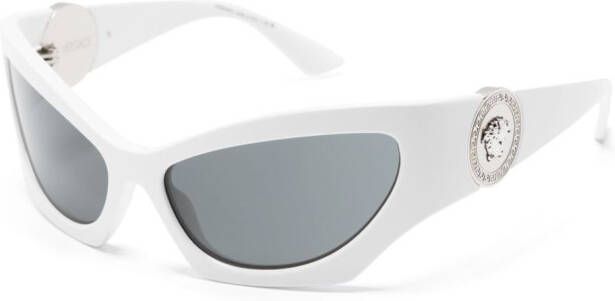 Versace Eyewear Zonnebril met oversized cat-eye montuur Wit
