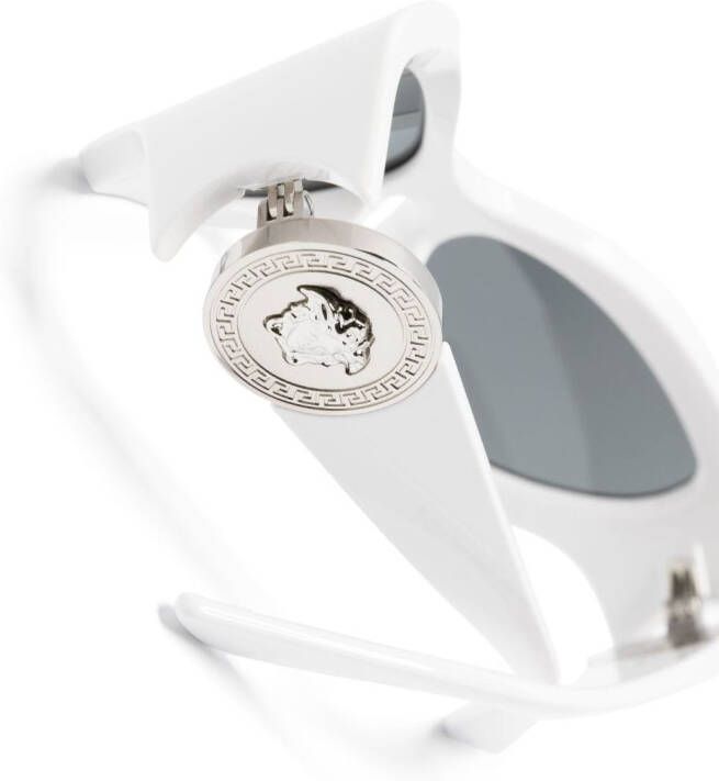 Versace Eyewear Zonnebril met oversized cat-eye montuur Wit
