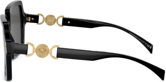 Versace Eyewear Zonnebril met oversized montuur Zwart