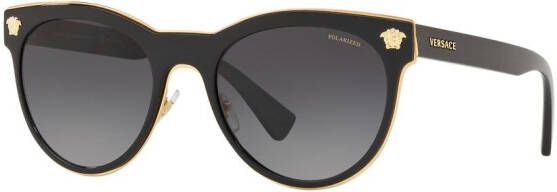 Versace Eyewear Phantos zonnebril met rond montuur Zwart