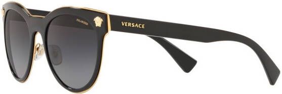 Versace Eyewear Phantos zonnebril met rond montuur Zwart