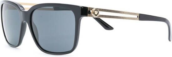 Versace Eyewear thin framed sunglasses Zwart